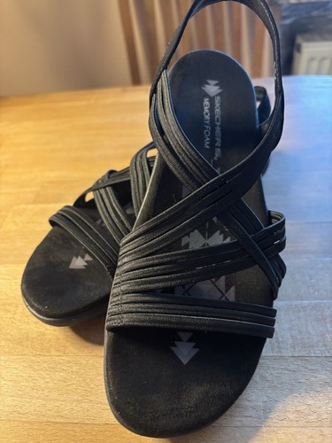 Skechers damen sandale schwarz - sandale,
